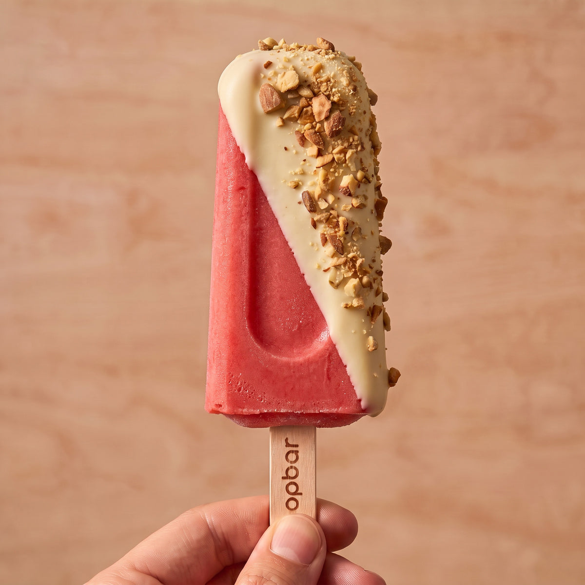 popSorbetto Minis — strawberry macro texture