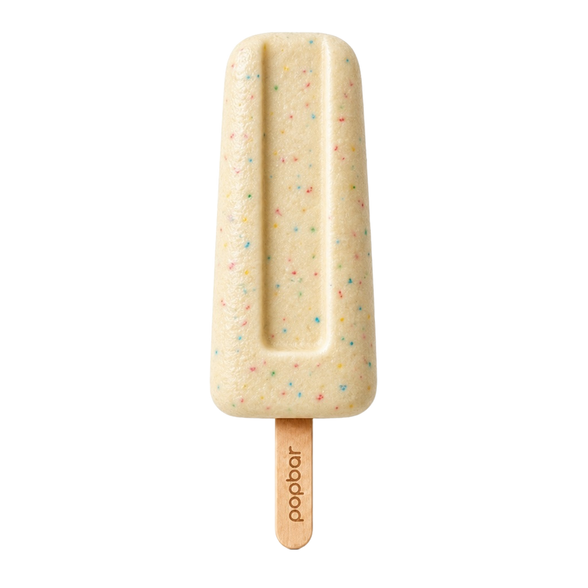 Birthday Cake gelato pop on a stick from Popbar, hand-crafted in New York City