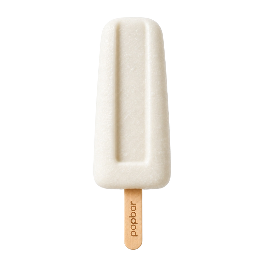Coconut gelato pop on a stick from Popbar, hand-crafted in New York City