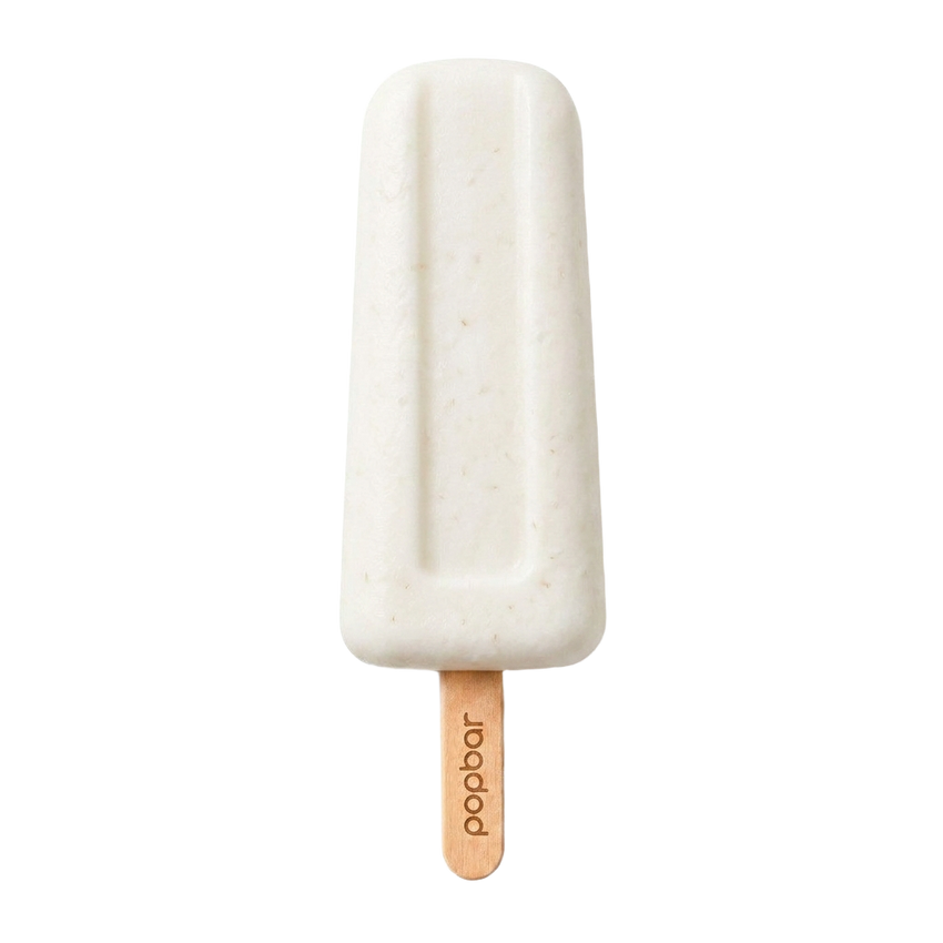 Coconut sorbetto pop on a stick from Popbar, hand-crafted in New York City