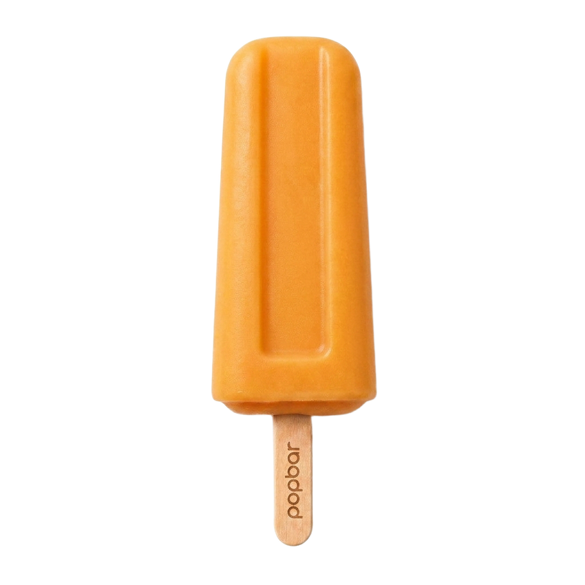 Mandarin sorbetto pop on a stick from Popbar, hand-crafted in New York City