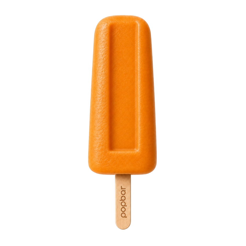 Mango sorbetto pop on a stick from Popbar, hand-crafted in New York City