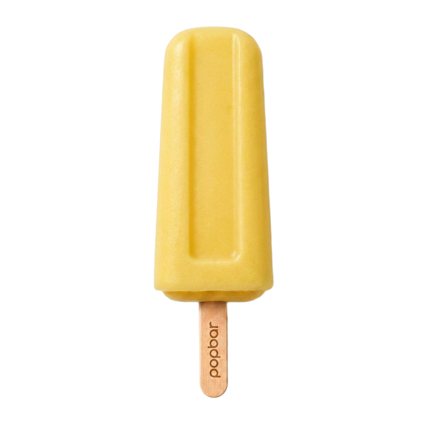 Peach sorbetto pop on a stick from Popbar, hand-crafted in New York City