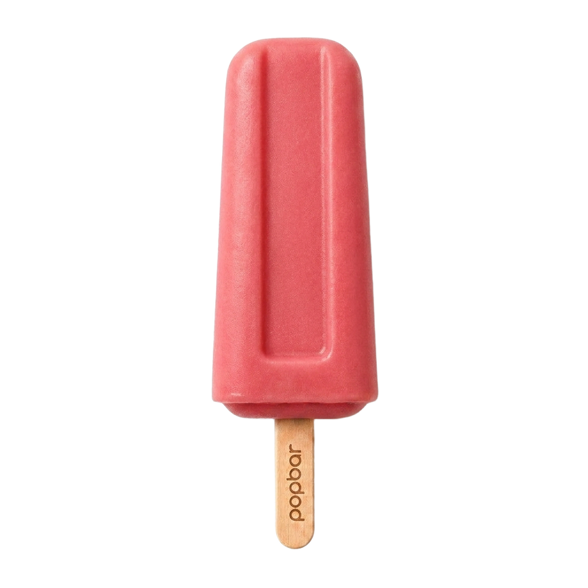 Strawberry sorbetto pop on a stick from Popbar, hand-crafted in New York City