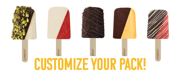 Assortment of mini gelato pops dipped and topped to your liking!