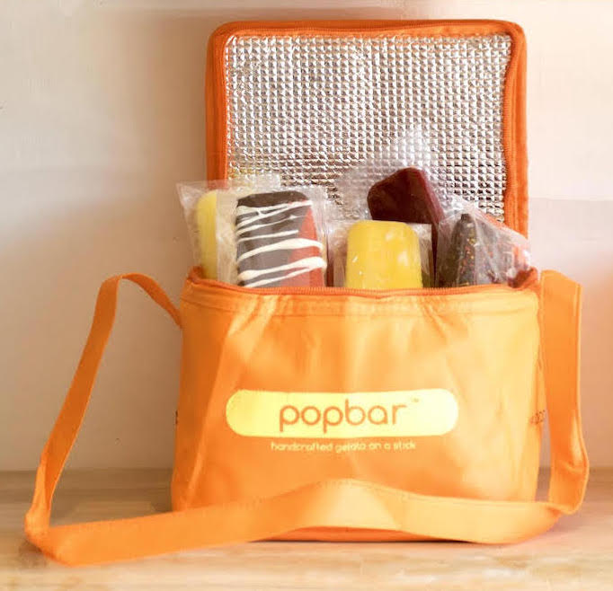 Popbar insluated thermal bag filled with pops